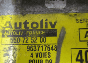 MODUŁ SENSOR AIR BAG PEUGEOT 406 9637176480 2