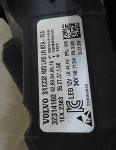 Lampa Lewa LEWY przód Volvo V60 II S60 FULL LED MID BTA 32314160 32314160 7