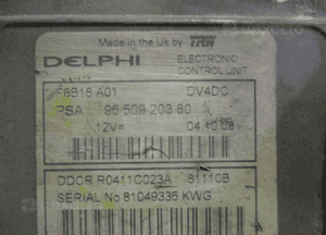 STEROWNIK SILNIKA CITROEN C3 1.4 HDI 9650920380 2