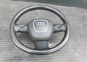 Kierownica Trzy 3 Ramienna Czarna Pikowana Skóra Air Bag Poduszka Wtyczka AUDI A4 B6 B7 2