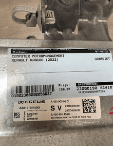 Komputer silnika renault kangoo 2022 237D40462R fv 2
