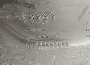 Osłona pasa przedniego górna Audi A4 B8 8K0807081D 7