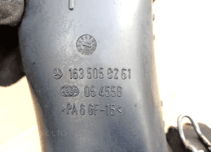 Rura dolot powietrza Mercedes ML W163 2.7 CDI 1635050261 5