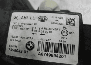 Bmw 1 F20 full led adaptive led lampa przednia prawa 15