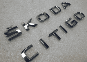 Skoda citigo napis logo emblemat litera litery chrom 3