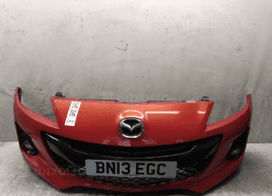 Zderzak przód przedni do mazda 3 iii bl 2 gen. lift fl 27A bordo bordowy halogeny 1