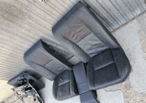 MERCEDES s 221 fotel kanapa tył siedzisko oparcie  czarna skóra grzana 3