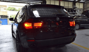 Lampy tylne diodowe do bmw X5 E70 od 2007 do 2010 red white led bar 6