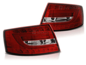Lampy tylne do audi A6 C6 4F sedan od 2004 do 2008 roku led bar red 7 pin ! 2