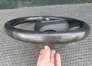 Kierownica Trzy 3 Ramienna Czarna Pikowana Skóra Air Bag Poduszka Wtyczka AUDI A4 B6 B7 17