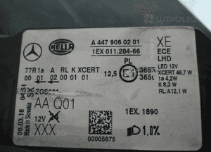 Mercedes v klasa 447 full led idealna nie naprawiana lampa przednia prawa 6