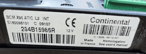 Renault Megane III 3 moduł sterownik BCM X95 284B15986R 2