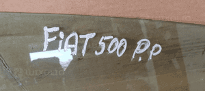 Szyba drzwi prawy przód przednia prawy Fiat 500 3D AS2 5