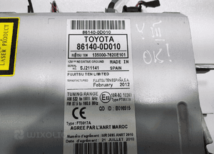 RADIO FABRYCZNE NAWIGACJA TOYOTA YARIS III 86140-0D010 2011-2014 5