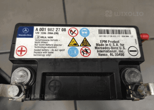 MERCEDES C-KLASA W204 LIFT AKUMULATOR DODATKOWY 12V 12Ah MODUŁ UCHWYT ORYG 11