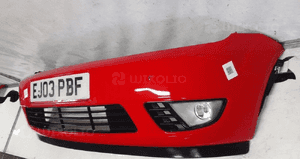 Zderzak przód przedni do ford fiesta MK6 K2 czerwony halogeny 3