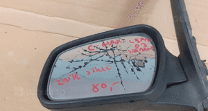 Lusterko lewe 5 pin ford c-max 03 srebrny zbite szkło 4
