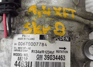 Sprężarka klimatyzacji opel astra k 39034463 4