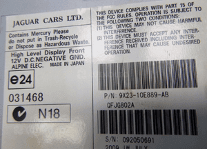 JAGUAR XF X250 WYŚWIETLACZ DVD NAVI MULTIMEDIA 5