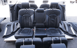 Fotele siedzenia skóra s-line grzane 7 osób audi Q7 4L 4