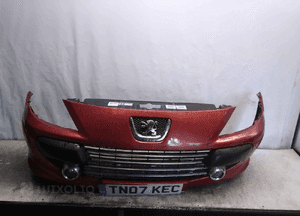 Zderzak przód przedni peugeot 307 lift fl ekqd bordowy halogeny 2