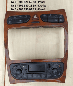MERCEDES C 203 CLK 209 panel ramka radia navi siedzeń awaryjnych 16