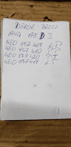 Listwa dekor drzwi komplet drewno Audi A8 D3 15
