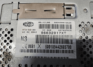 Peugeot 207 307  monitor wyświetlacz radio nawigacja Navi  RT3 N3 09  96632917XT 5