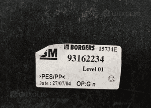 Schowek wykładzinka bagażnika Opel Tigra B 93162234 93162235 4