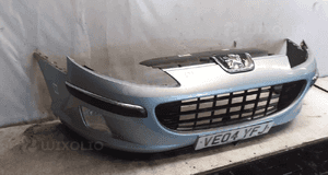 } ZDERZAK PRZÓD PRZEDNI PEUGEOT 407 EYLC BŁĘKITNY HALOGENY 4