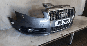 Zderzak przód przedni audi A4 B7 s line S4 szary grafitowy halogeny 3