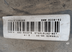 Listwa progowa osłona progu prawa BMW E46 Sedan Stahlblau-Met. 6