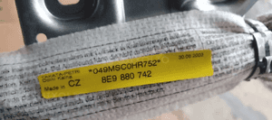 Kurtyna Airbag poduszka prawa Audi A4 B6 Kombi 8E9880742 6
