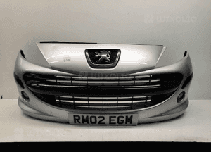 Zderzak przód przedni do peugeot 207 ezrc srebrny halogeny 1