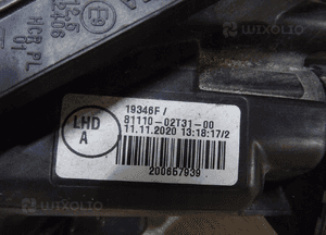 LAMPA prawa przód COROLLA E21 SEDAN 81110-02T31 7