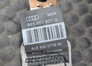 Pas Pasy Bezpieczenstwa Zapinka Przod Tyl Lewy Prawy Srodkowy Jasne Platin Hell Audi A4 B6 B7 28