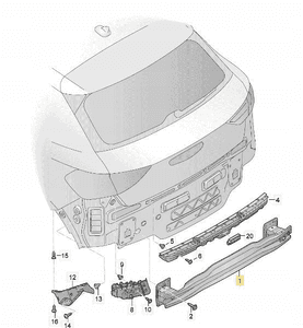Belka zderzaka tył audi A1 82A 19- 82A807309 6