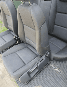 Fotele Fotel Kanapa Nieskladana Welur Czarne Soul Podlokietnik Audi A4 B6 Sedan Komplet 11