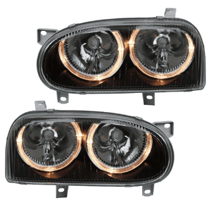Lampy Reflektory GOLF III 3 RINGI DEPO CZARNE Soczewki NOWE 4