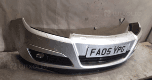 Zderzak przód przedni opel astra h 3 iii Z157 srebrny halogeny 4