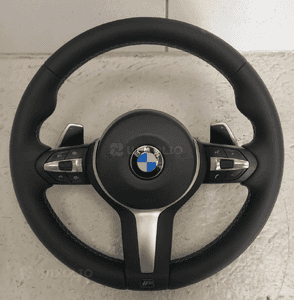 Bmw F10 F11 F20 F30 kierownica multifunkcyjna airbag skóra łopatki niebiesko czerwona nić nowa 2