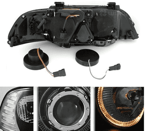 BMW e39 Lampy Reflektory SOCZEWKA RINGI H7 3