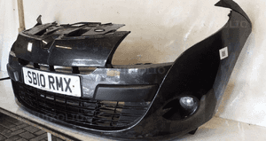 } ZDERZAK PRZÓD PRZEDNI RENAULT MEGANE 3 III NV676 CZARNY HALOGENY 2