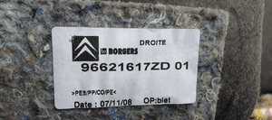 Tapicerka boczek bagażnika prawy tył Citroen C5 III Sedan 96554989ZD 6