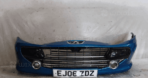 Zderzak przód przedni peugeot 307 lift fl kmf niebieski halogeny 2