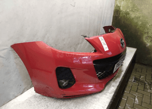 Zderzak przód przedni do mazda 3 iii bl 2 gen. lift fl 27A bordo bordowy halogeny 4