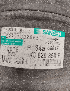 SPRĘŻARKA KOMPRESOR KLIMATYZACJI AUDI A3 Sanden 1KO820859F 2