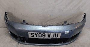 Zderzak przód przedni vw volkswagen golf 6 vi plus + LA5Q błękitny pdc czujniki spryskiwacze lamp xenon 5