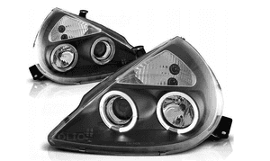 Lampy reflektory ford ka 96-08 ringi black