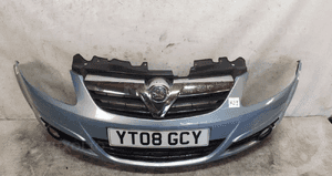 Zderzak przód przedni opel corsa d Z21C błękitny halogeny 1